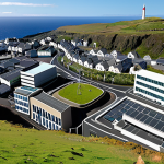 **Image Prompt 1: Isle of Man's Diversification**
    A sleek, modern panoramic view of the Isle of Man showcasing a blend of sophisticated financial district architecture with advanced digital infrastructure like glowing data centers and high-speed network lines. Interspersed are subtle nods to its natural green landscape and a diverse, professional workforce. The overall atmosphere should convey stability, high-tech innovation in finance, e-gaming, and emerging technologies, symbolizing a secure and forward-thinking economic hub.
