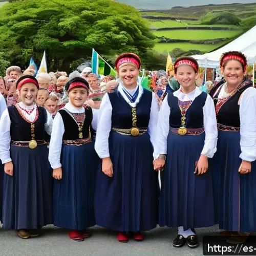 맨섬 언어 역사 - A vibrant community festival on the Isle of Man celebrating the Manx language revival: diverse group...