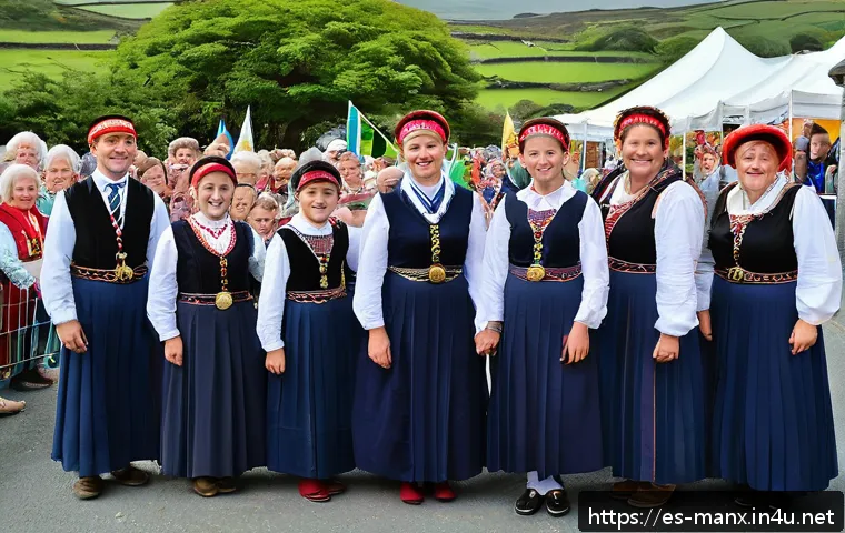 맨섬 언어 역사 - A vibrant community festival on the Isle of Man celebrating the Manx language revival: diverse group...
